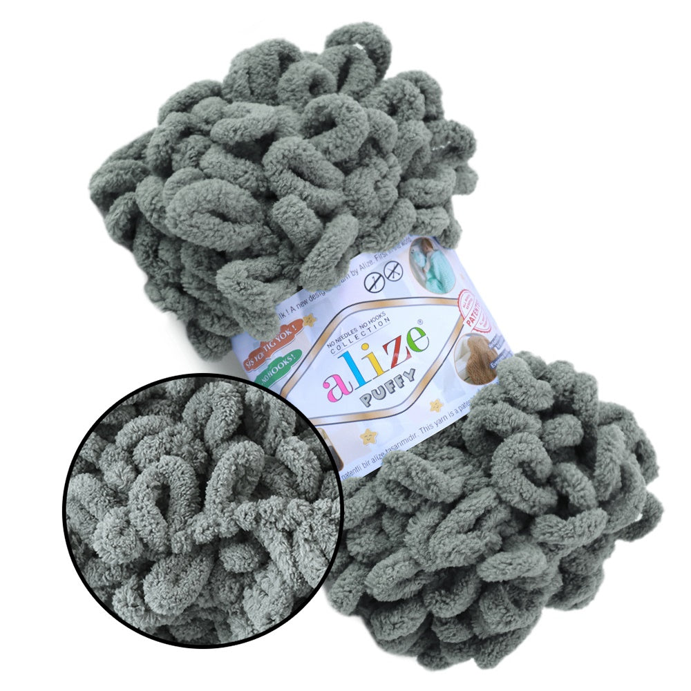 Alize Puffy, 82 Colors, Chenille Loop Yarn, 3.52 oz / 9.8 yards