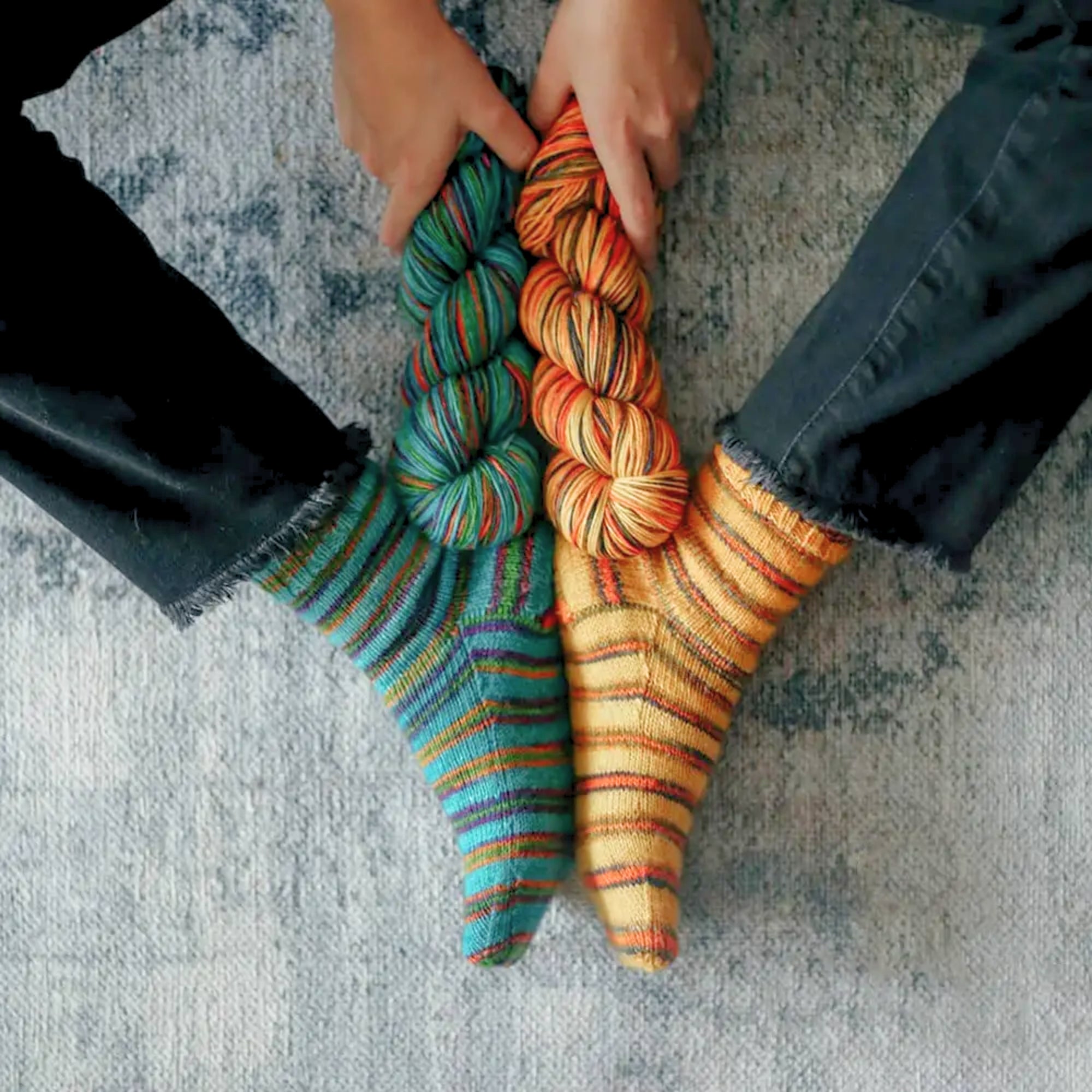 Hand-Dyed Sock Yarn, 9 colors, 3.53 oz / 361 yds