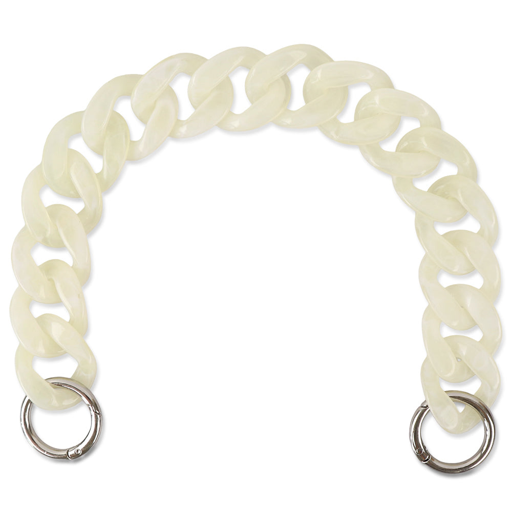 Acrylic Bag Handle - Clear Chunky Chain with Lobster Clasps