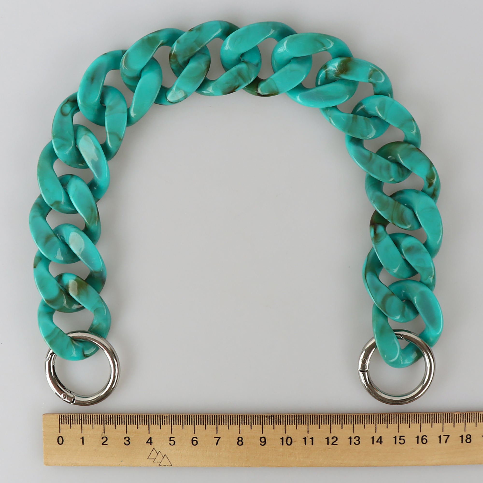 Acrylic Bag Handle - Clear Chunky Chain with Lobster Clasps