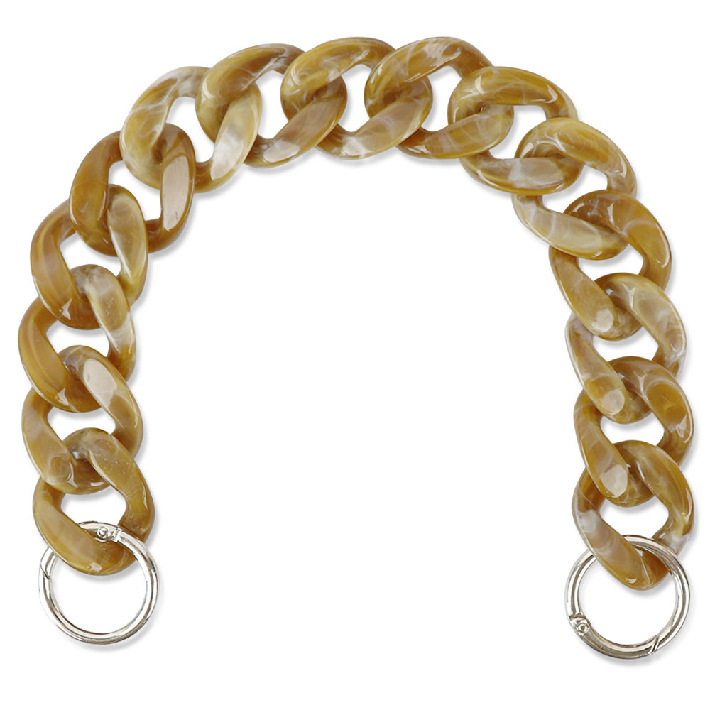 Acrylic Bag Handle - Clear Chunky Chain with Lobster Clasps