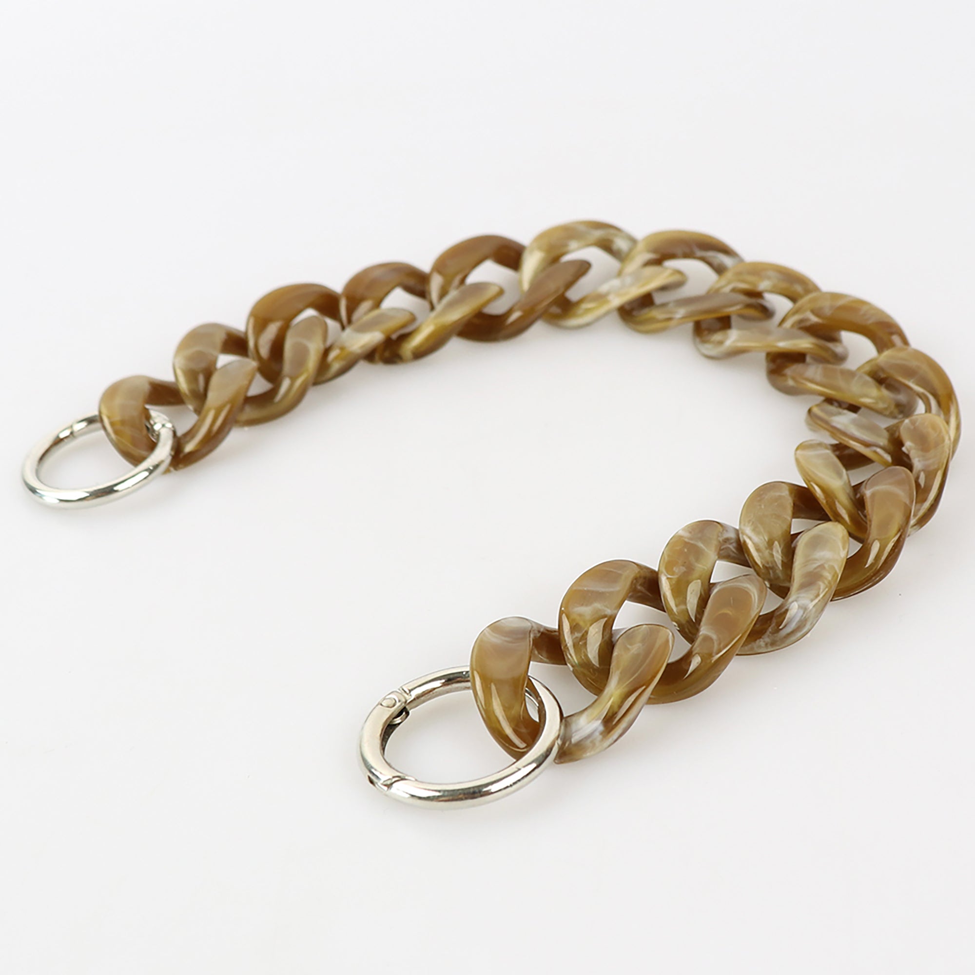 Acrylic Bag Handle - Clear Chunky Chain with Lobster Clasps