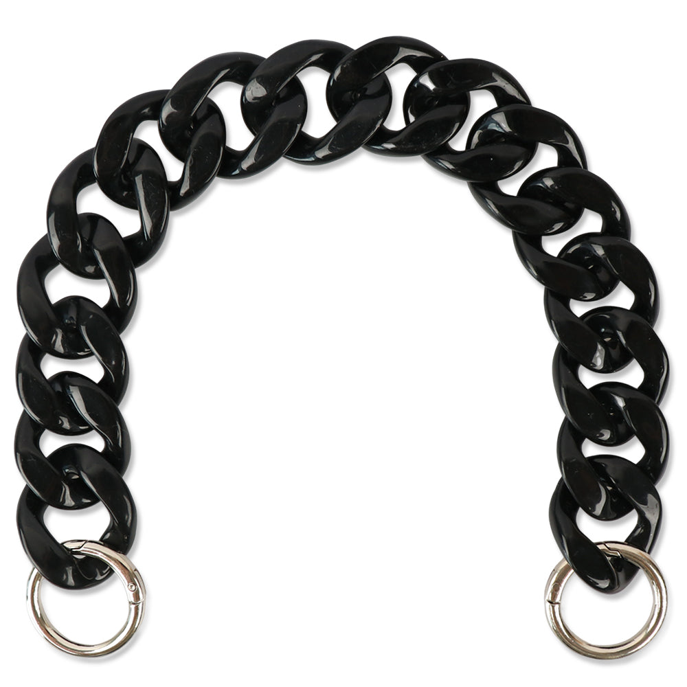 Acrylic Bag Handle - Clear Chunky Chain with Lobster Clasps