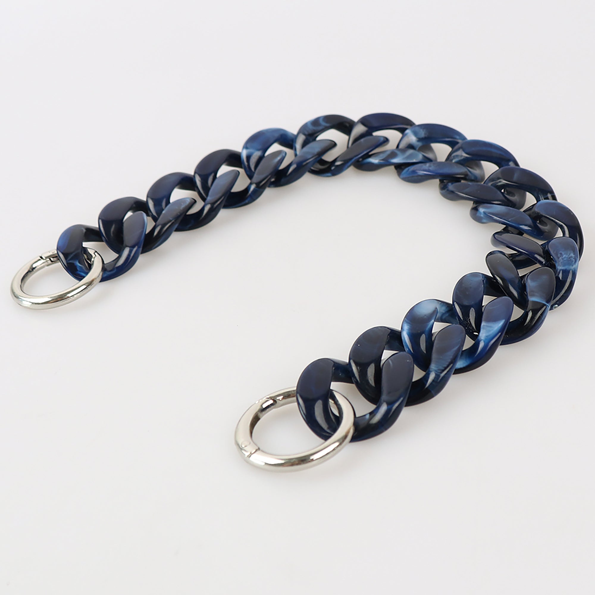 Acrylic Bag Handle - Clear Chunky Chain with Lobster Clasps