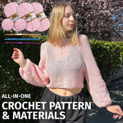 Stylish Mesh Sweater Crochet KIT (skill level Beginner)