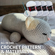 Cat pillow Crochet Kit (skill level Intermediate)