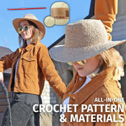 Cowboy Hat Crochet Kit (skill level Beginner)