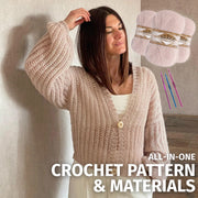 Pattern + Materials The Air Kiss Cardigan Crochet KIT (skill level Beginner)