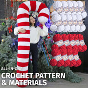 Christmas Candy Cane Crochet Kit (skill level Beginner)