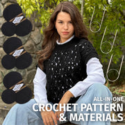 Crochet Lace Vest Knitting Kit (skill level Beginner)