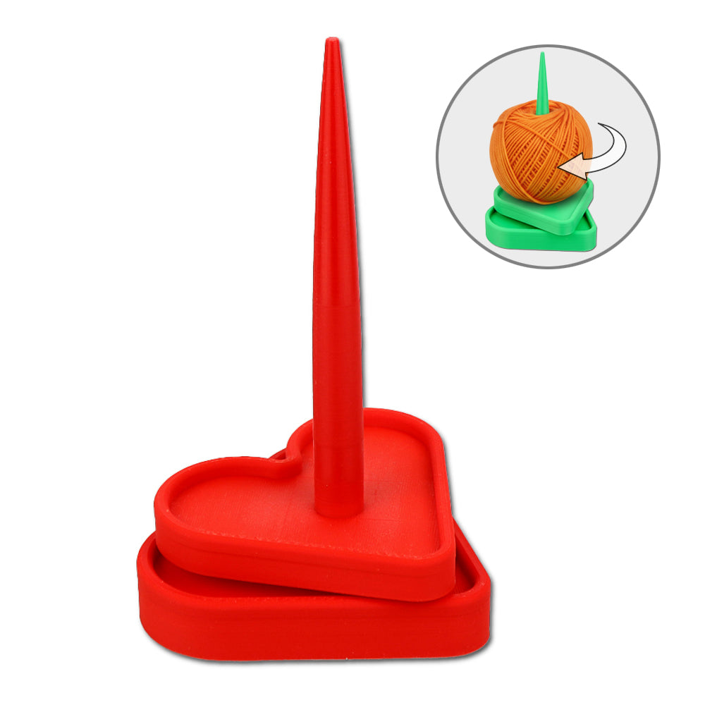 3D Printed Heart-Shaped Yarn Holder