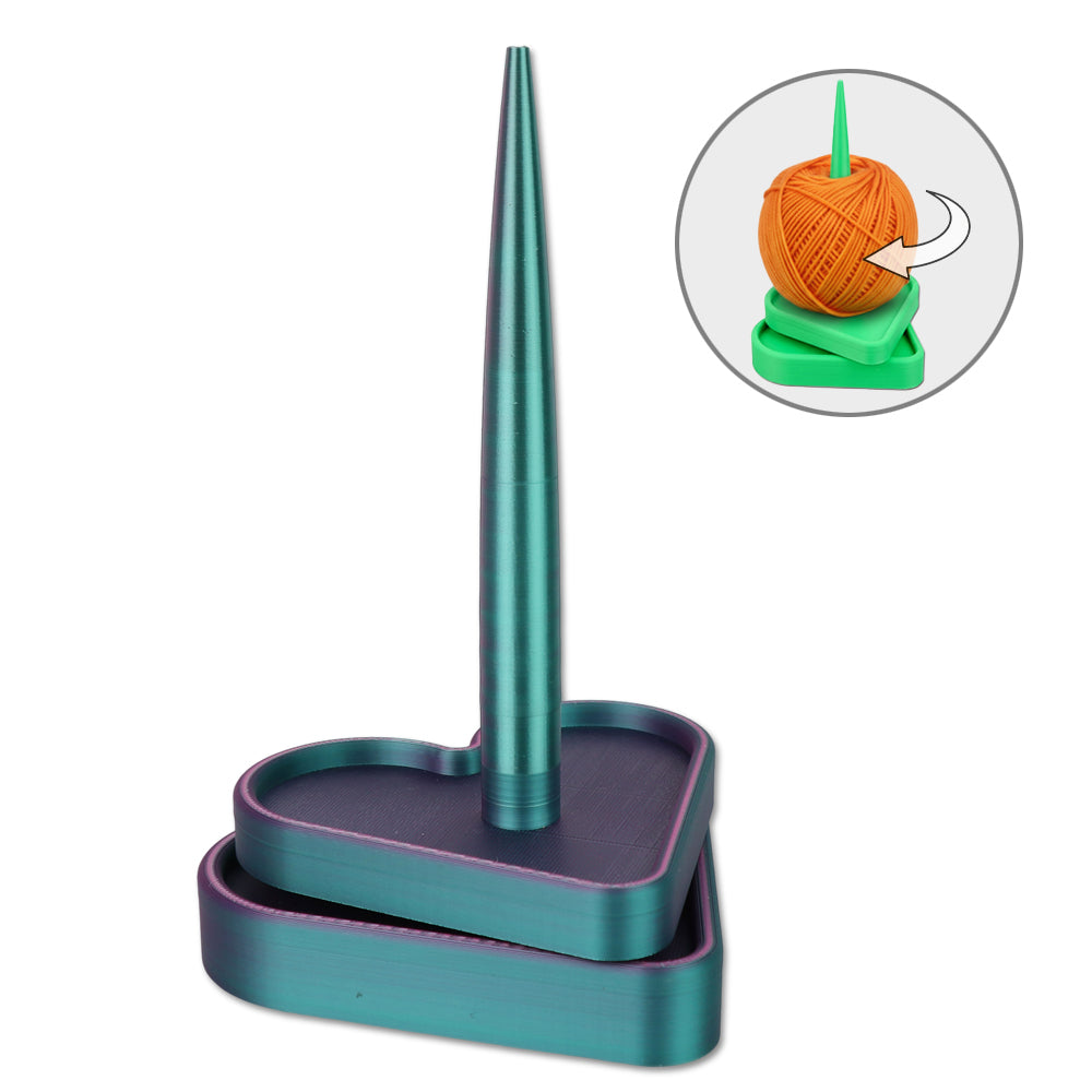 3D Printed Heart-Shaped Yarn Holder