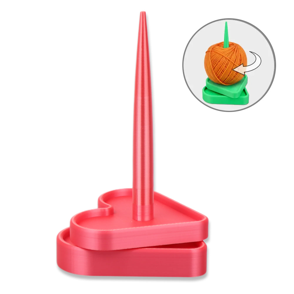 3D Printed Heart-Shaped Yarn Holder