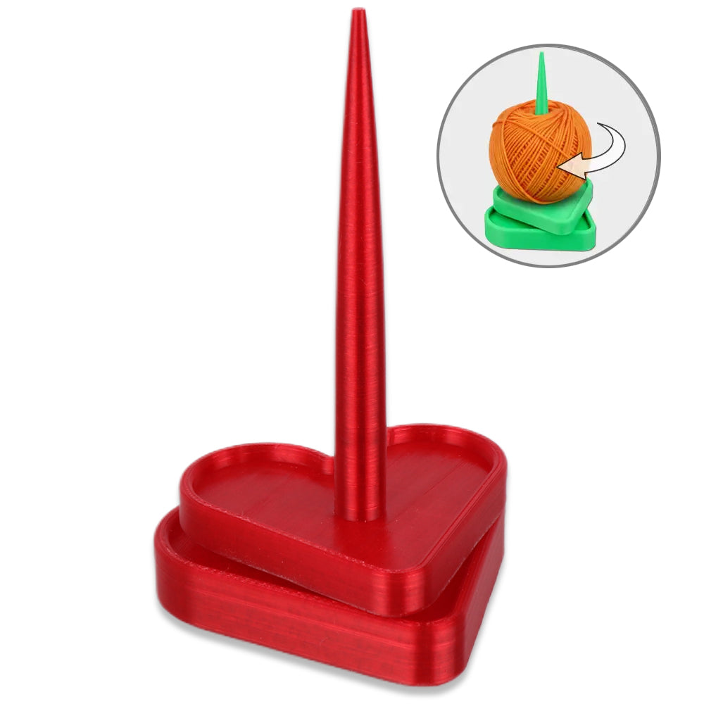 3D Printed Heart-Shaped Yarn Holder