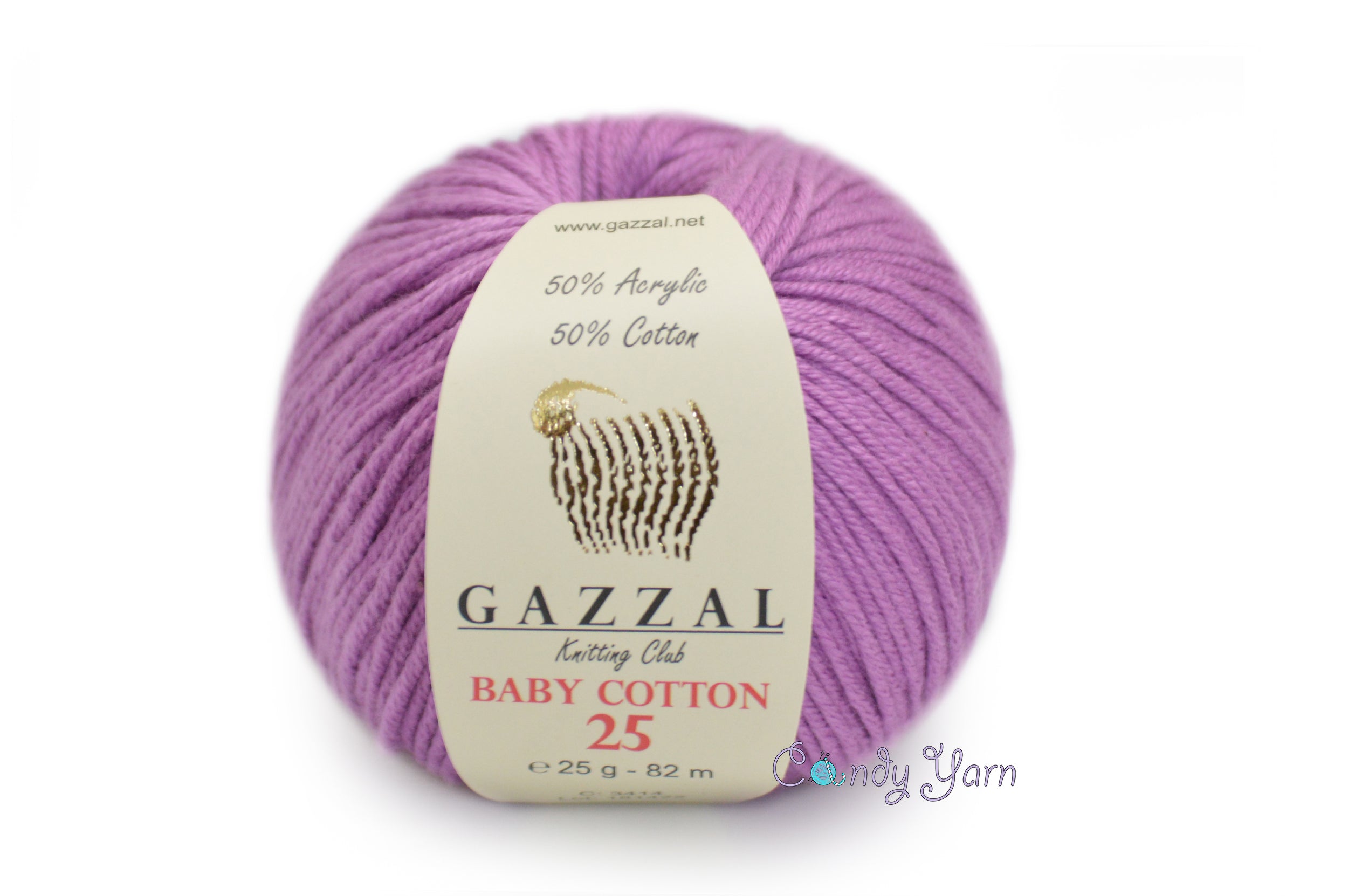 Gazzal Baby Cotton 25, 24 colors, 0.88 oz / 90 yards