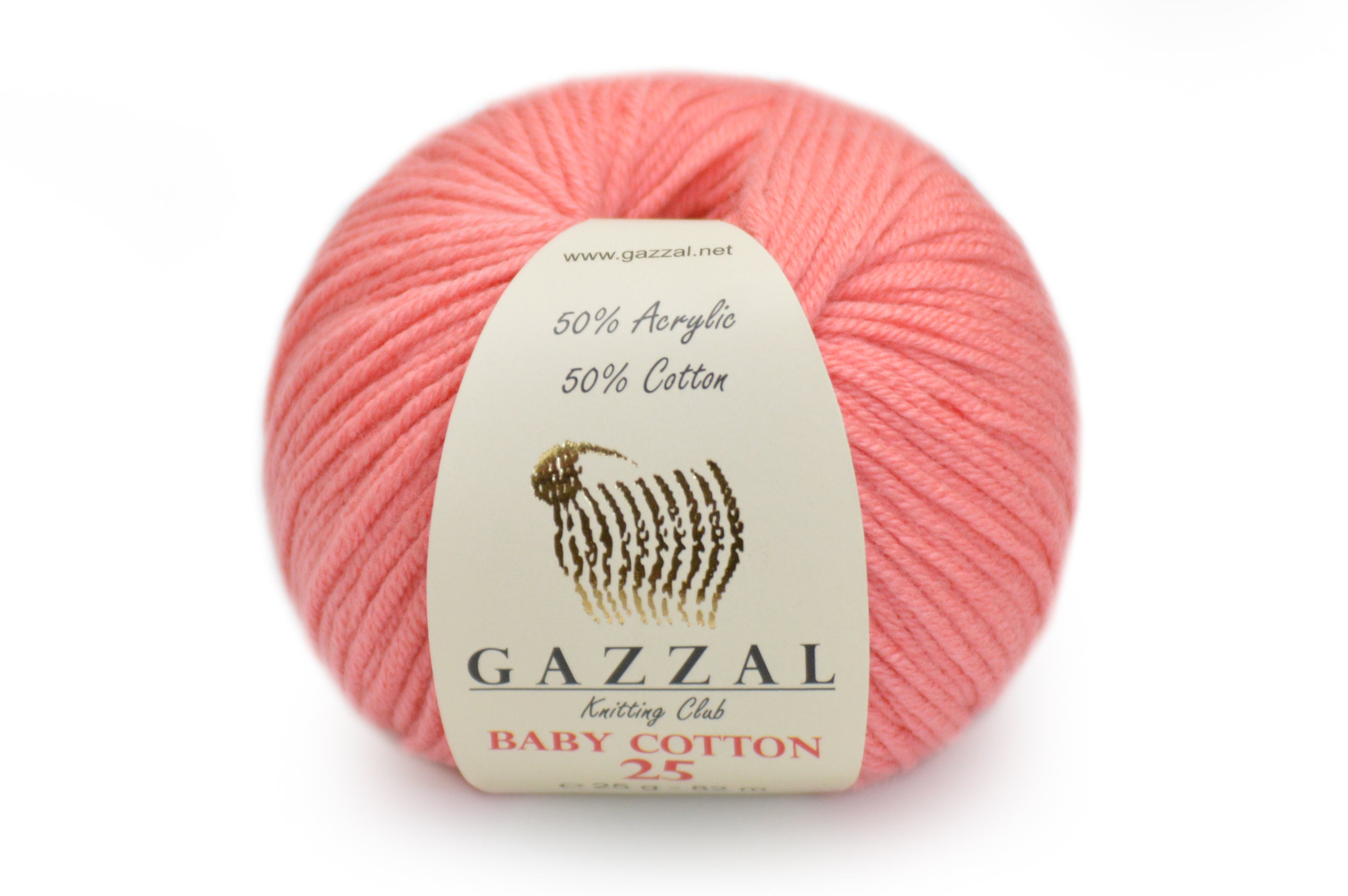 Gazzal Baby Cotton 25, 24 colors, 0.88 oz / 90 yards