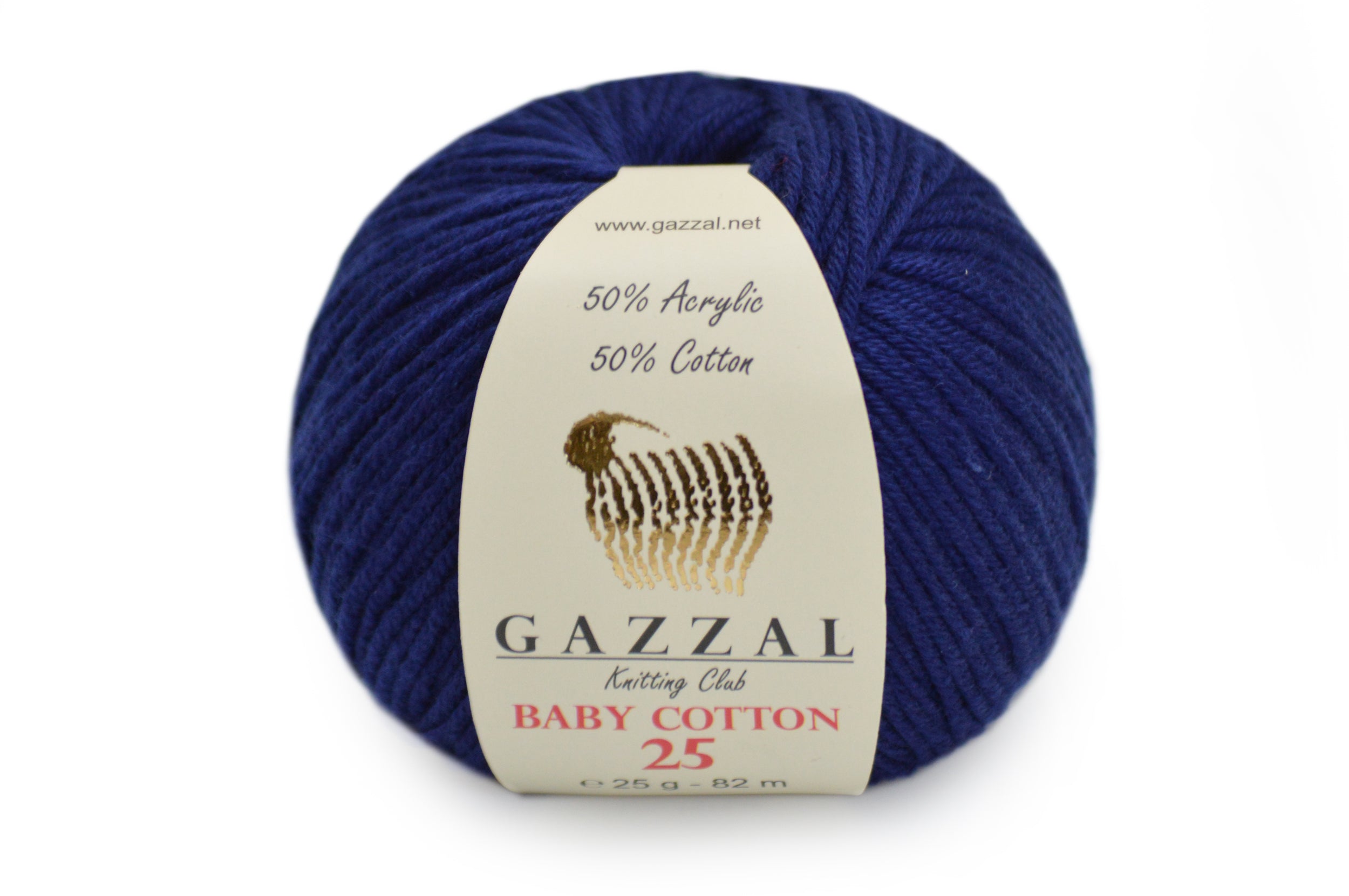 Gazzal Baby Cotton 25, 24 colors, 0.88 oz / 90 yards