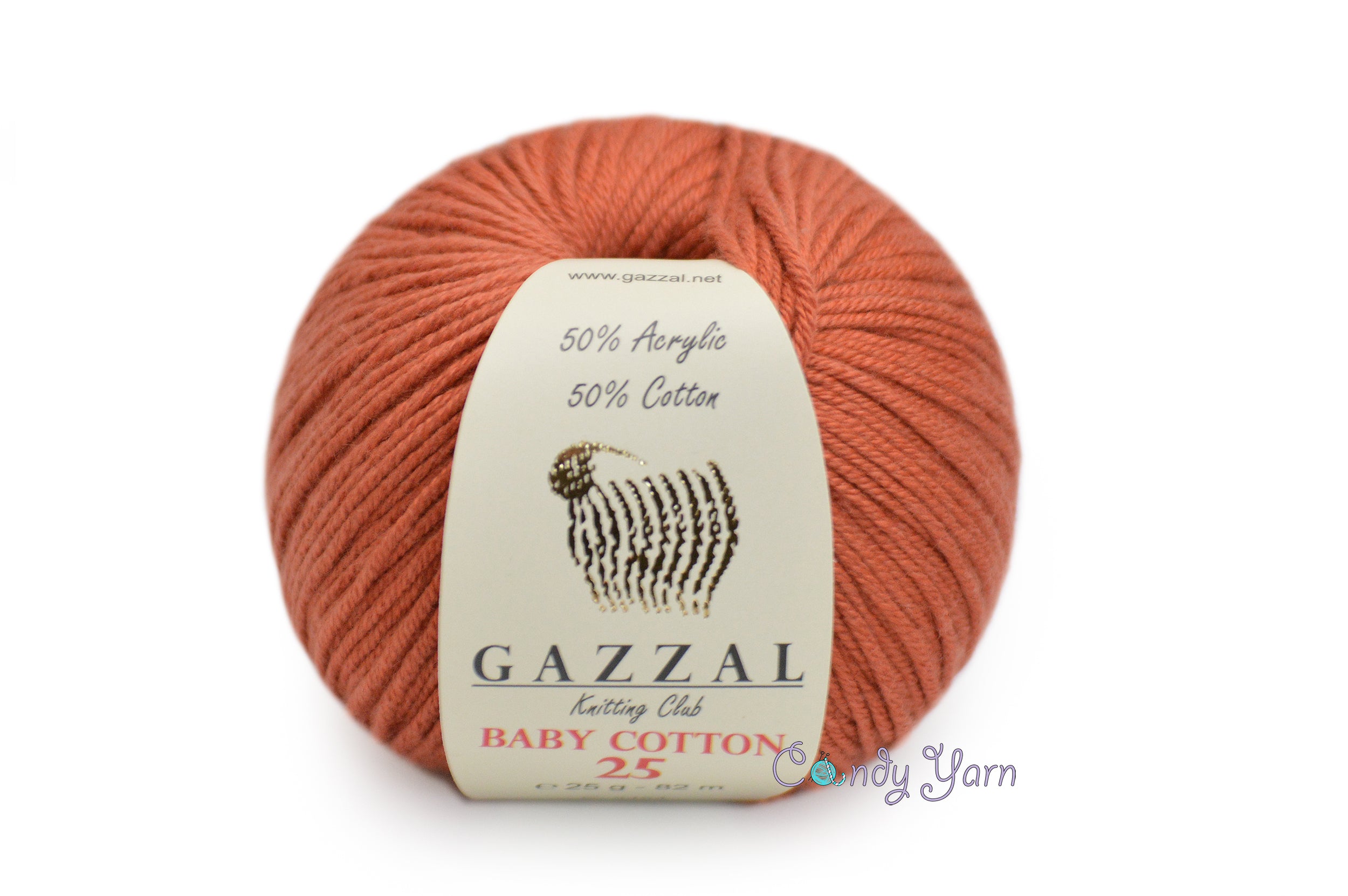 Gazzal Baby Cotton 25, 24 colors, 0.88 oz / 90 yards