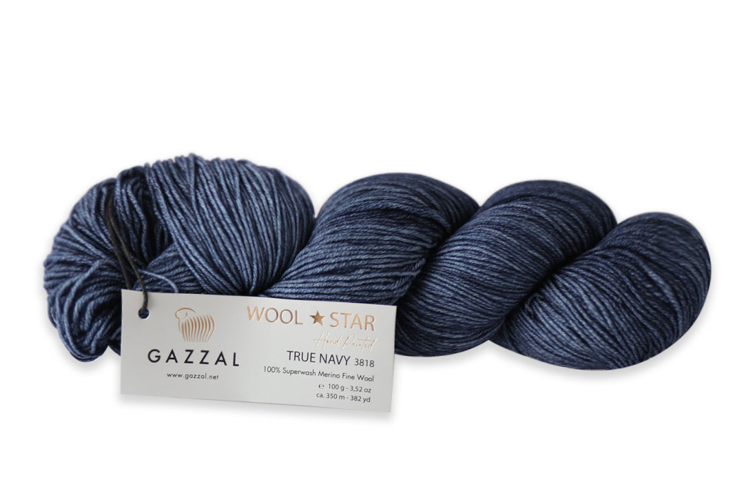 Gazzal Wool Star, 31 colors, 3.5 oz / 437 yards