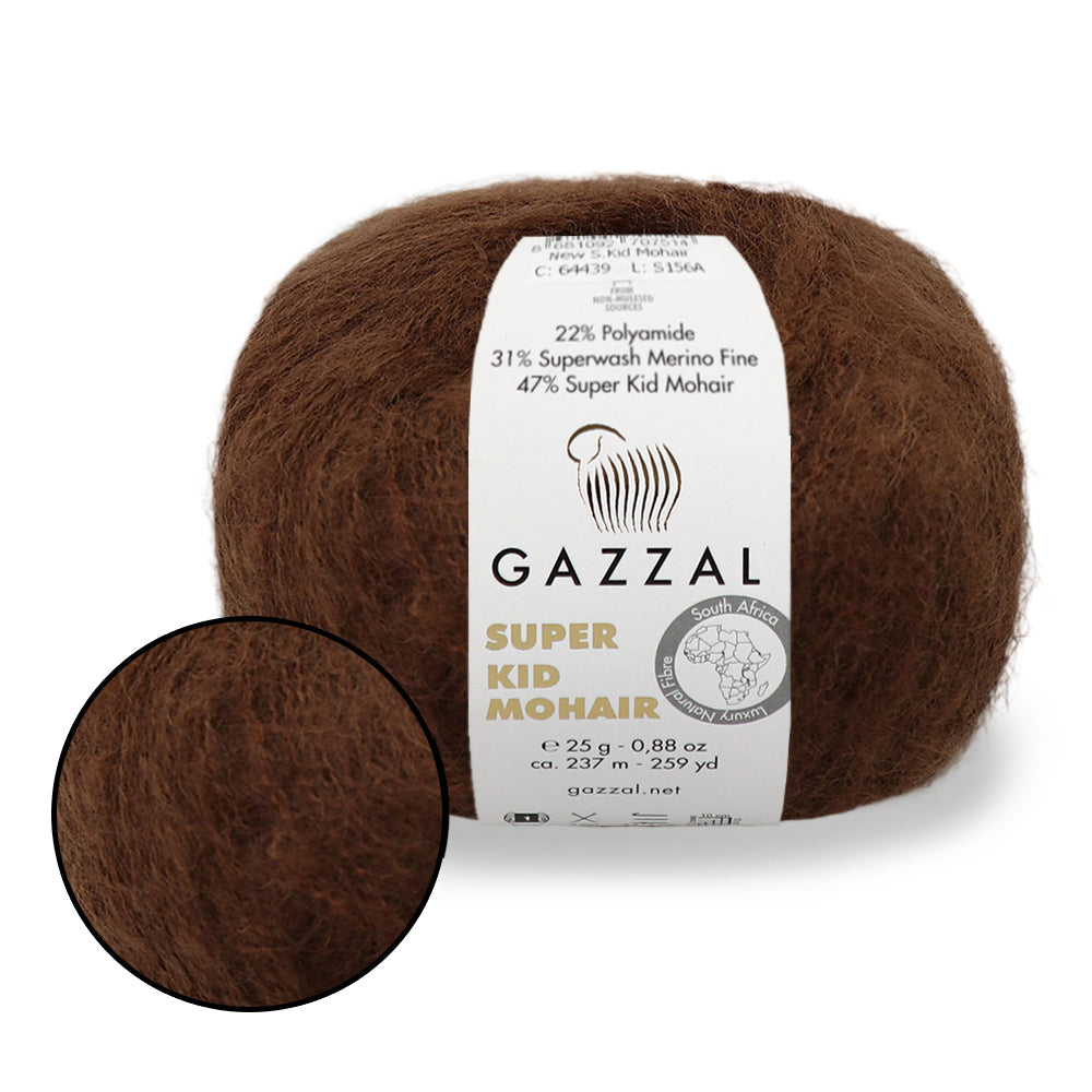 Gazzal Super Kid Mohair, 20 colors, 0.88 oz / 259 yards