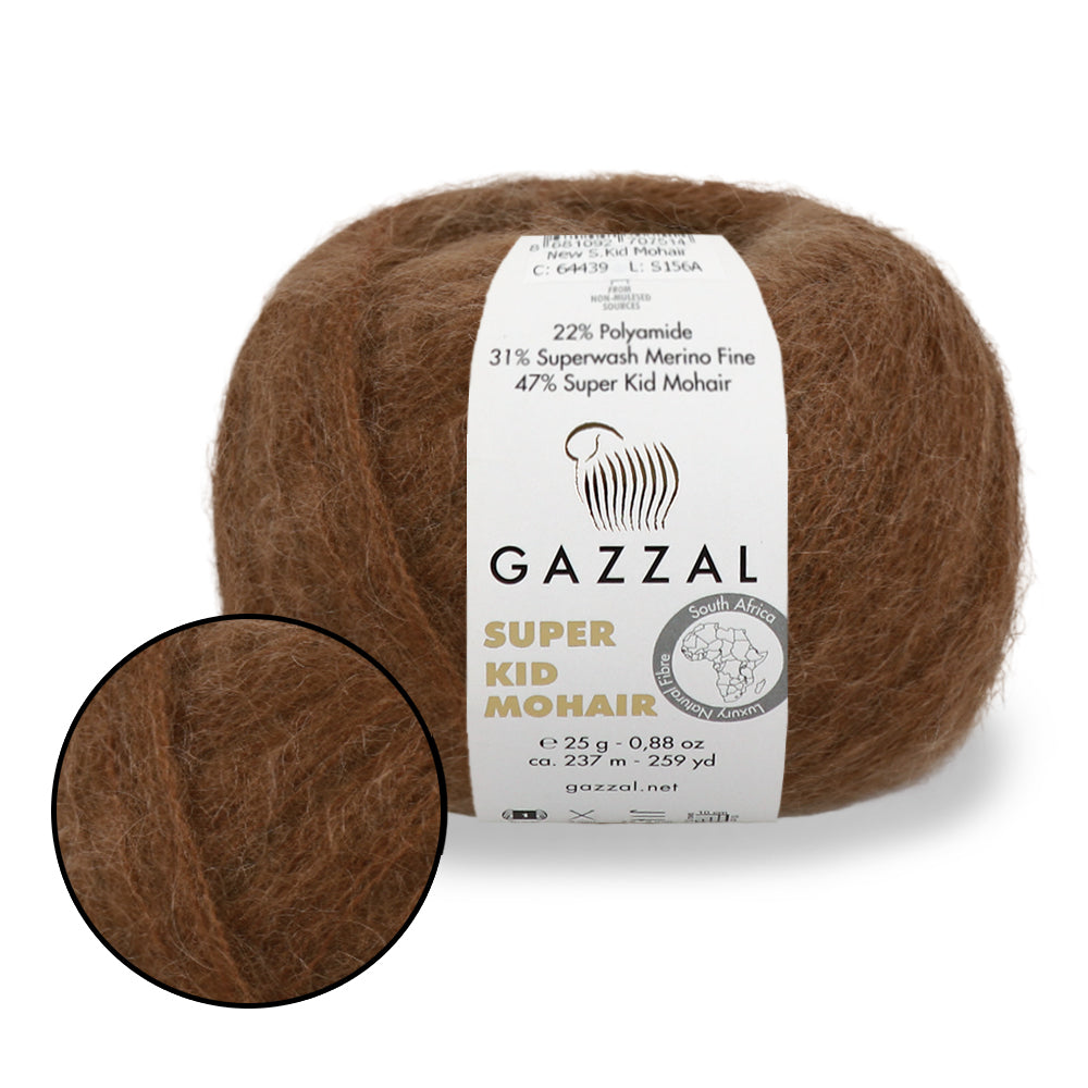 Gazzal Super Kid Mohair, 20 colors, 0.88 oz / 259 yards