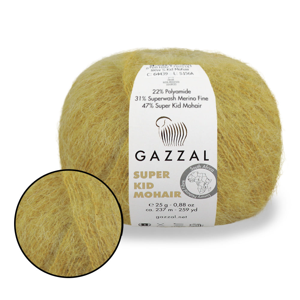 Gazzal Super Kid Mohair, 20 colors, 0.88 oz / 259 yards
