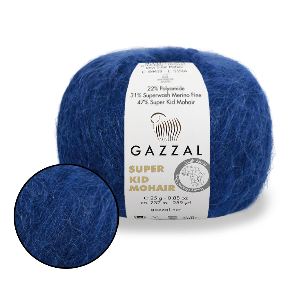 Gazzal Super Kid Mohair, 20 colors, 0.88 oz / 259 yards