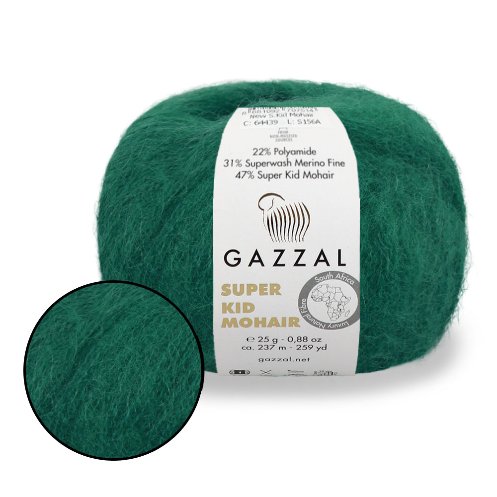 Gazzal Super Kid Mohair, 20 colors, 0.88 oz / 259 yards