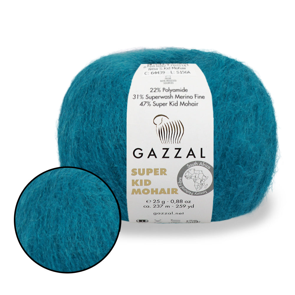 Gazzal Super Kid Mohair, 20 colors, 0.88 oz / 259 yards