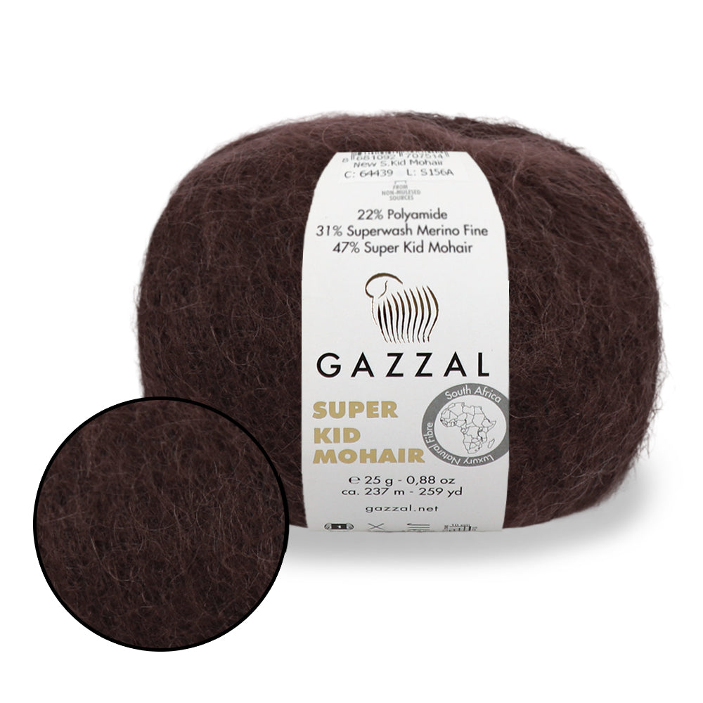 Gazzal Super Kid Mohair, 20 colors, 0.88 oz / 259 yards