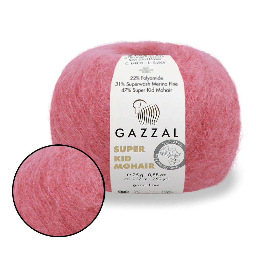 Gazzal Super Kid Mohair, 20 colors, 0.88 oz / 259 yards