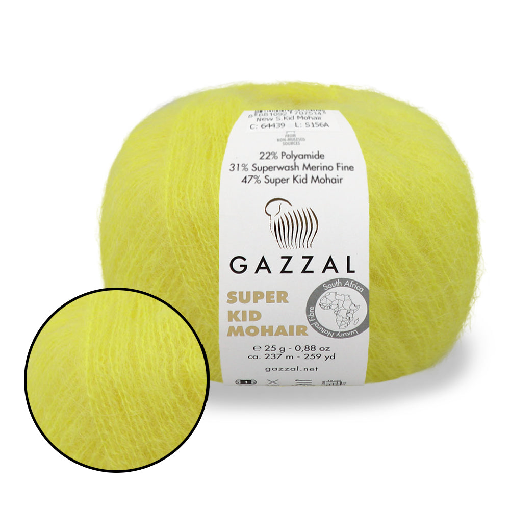 Gazzal Super Kid Mohair, 20 colors, 0.88 oz / 259 yards