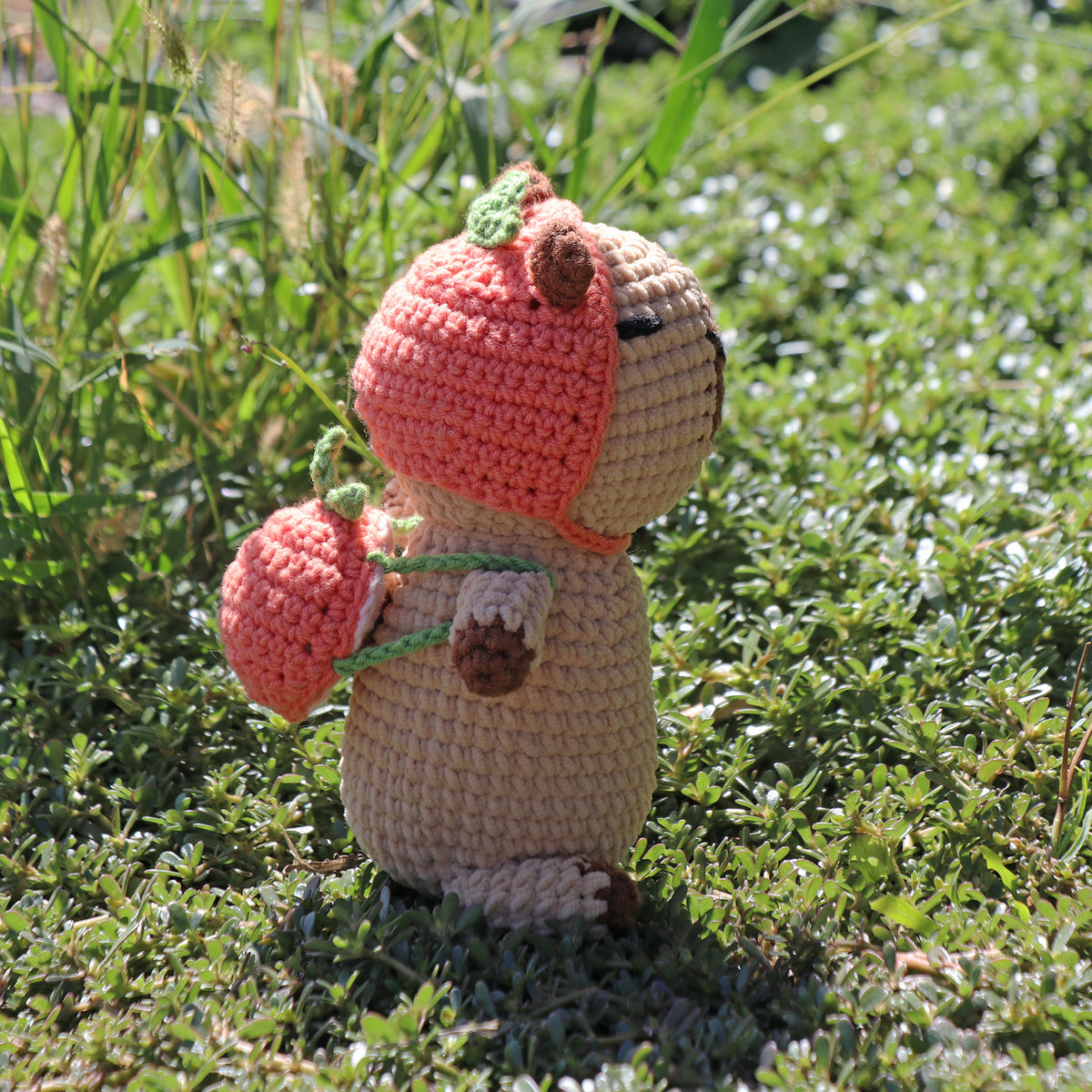 PEACH CAPYBARA Crochet Pattern (skill level intermediate)