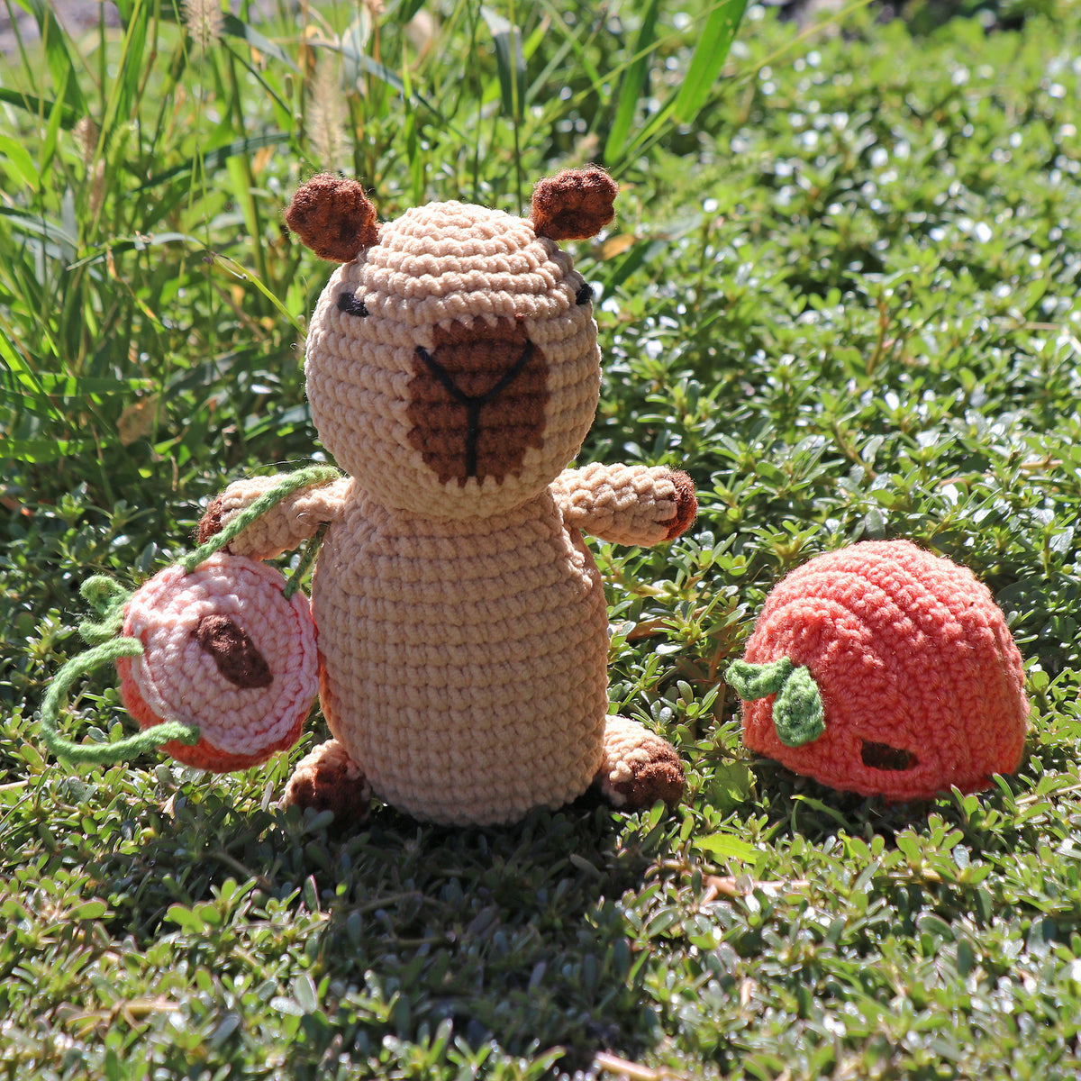 PEACH CAPYBARA Crochet Pattern (skill level intermediate)