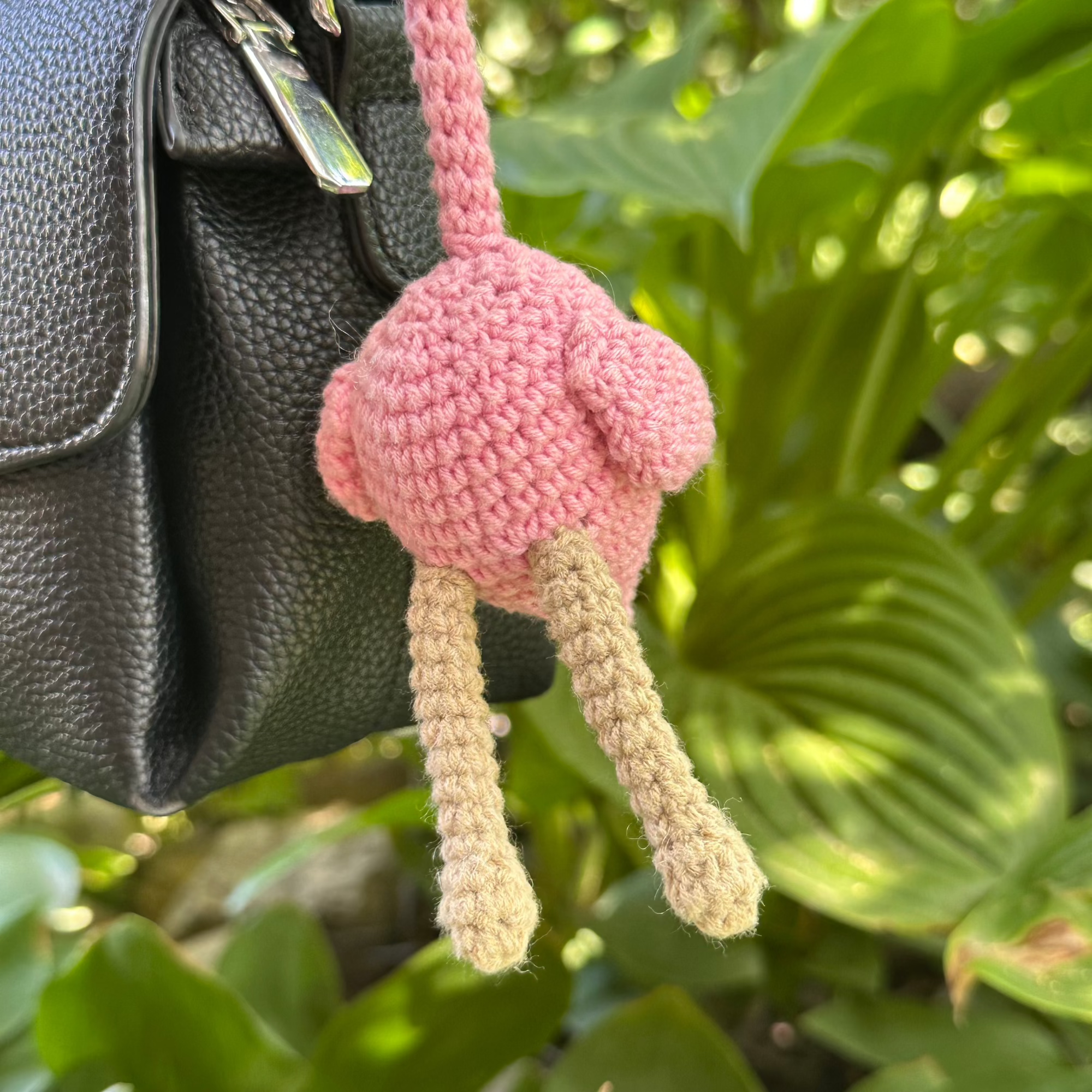 FLAMINGO BAG CHARM Crochet Pattern (skill level beginner)