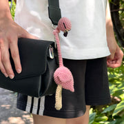 FLAMINGO BAG CHARM Crochet Pattern (skill level beginner)