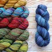Hand-Dyed Sock Yarn, 9 colors, 3.53 oz / 361 yds