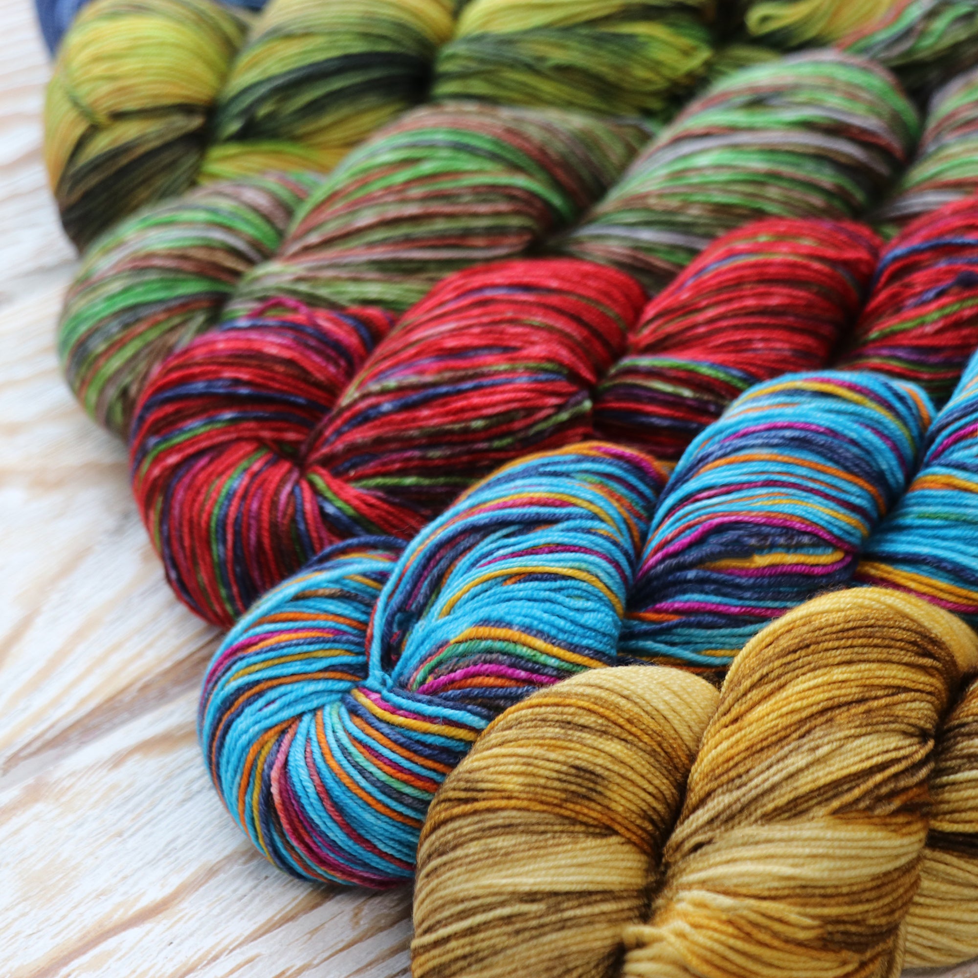 Hand-Dyed Sock Yarn, 9 colors, 3.53 oz / 361 yds