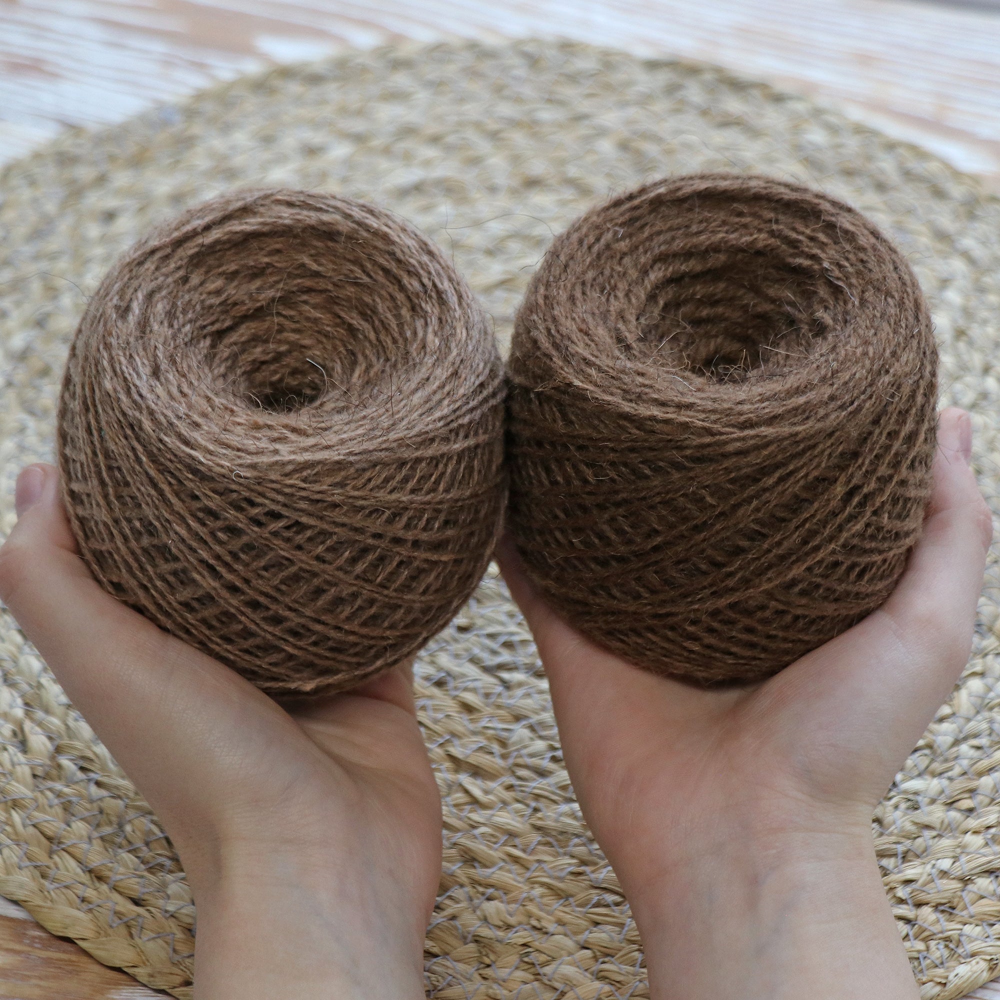 Camel Wool Yarn, 2 colors, 3.53 oz / 383 yds