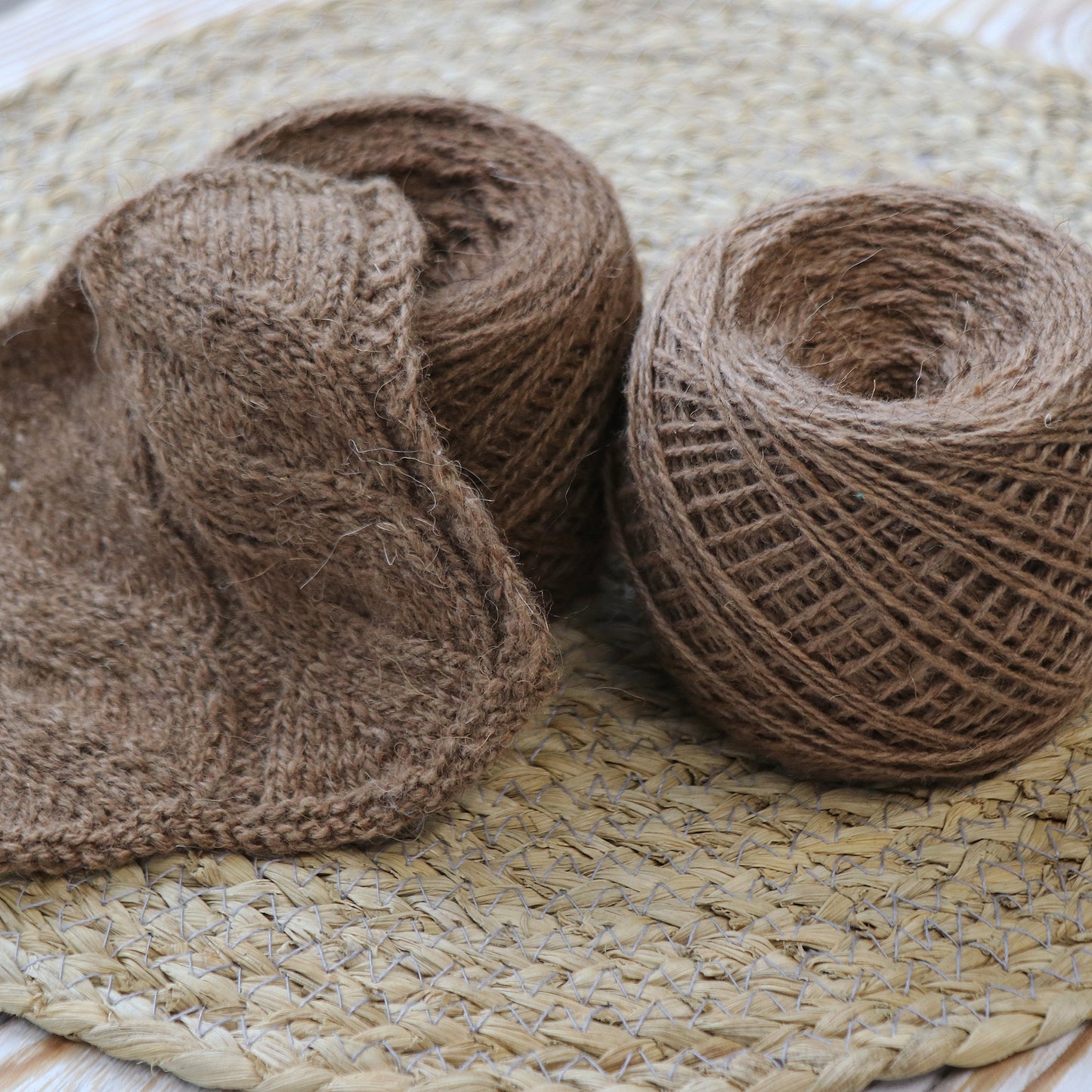 Camel Wool Yarn, 2 colors, 3.53 oz / 383 yds