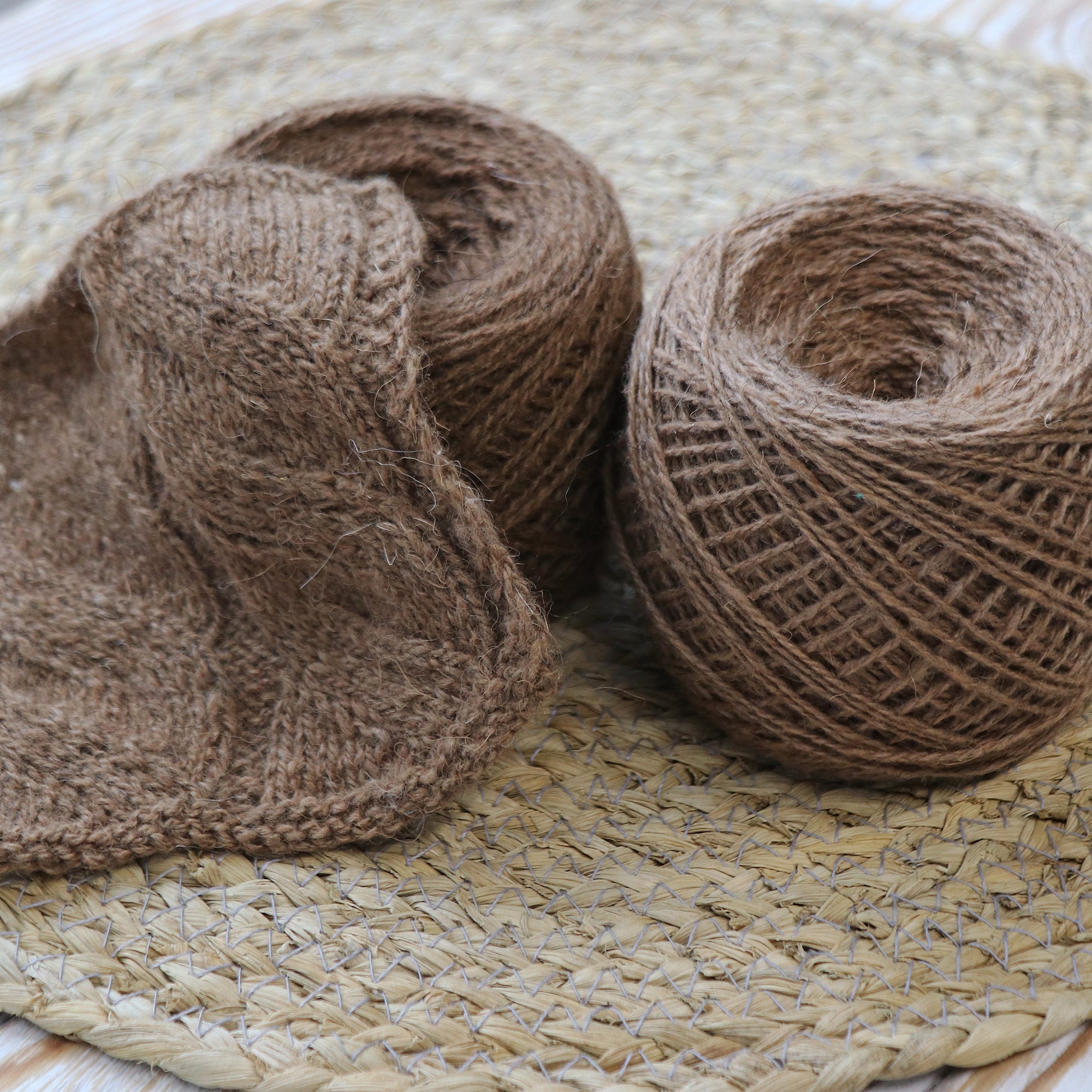 Camel Wool Yarn, 2 colors, 3.53 oz / 383 yds