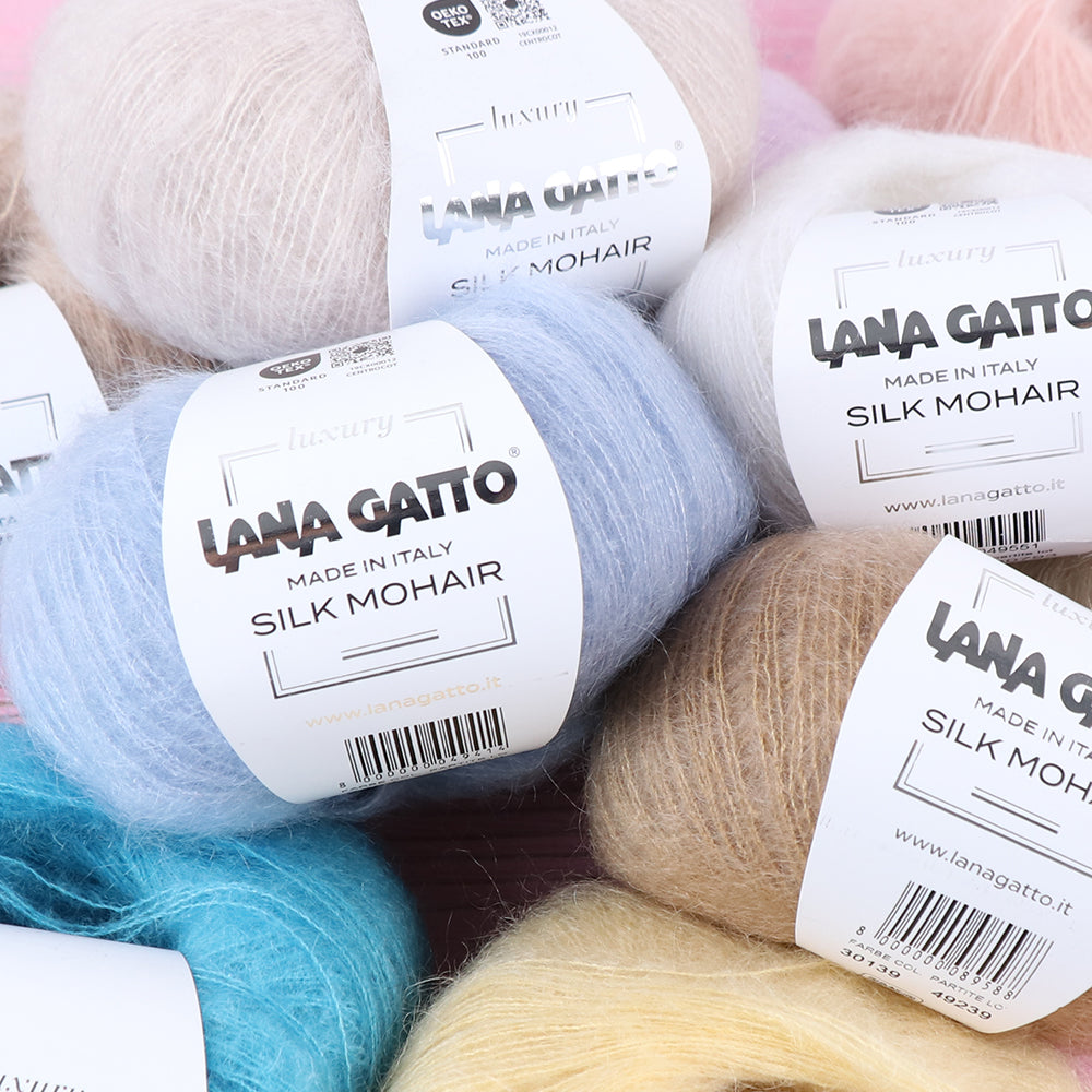 Lana Gatto Silk Mohair, 17 colors, 0.88 oz / 232 yds