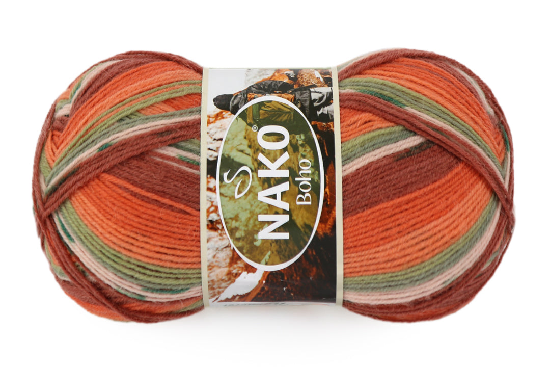 Nako Boho, 41 colors, 3.5 oz / 437 yards
