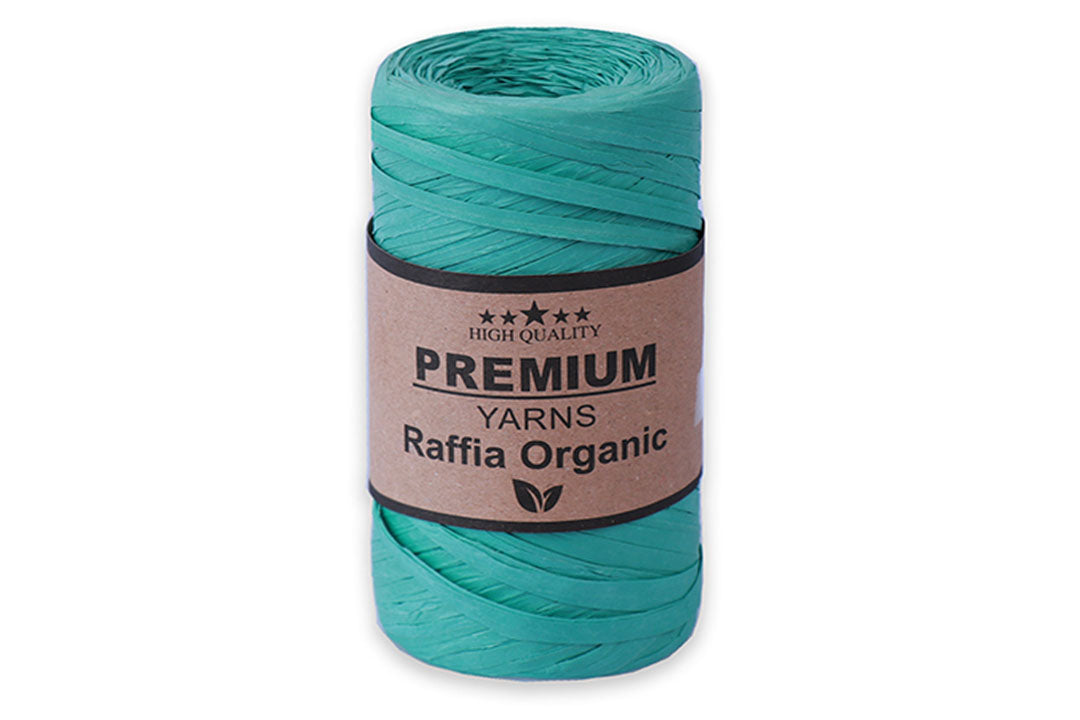 Premium Yarn Raffia Organic, 15 colors, 5.2 oz / 251 yards