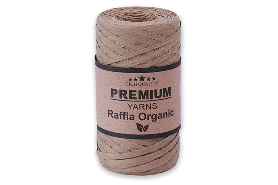 Premium Yarn Raffia Organic, 15 colors, 5.2 oz / 251 yards