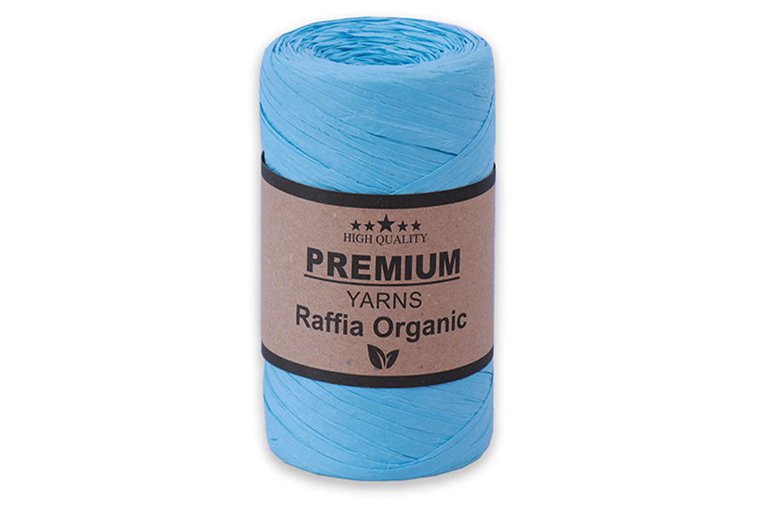Premium Yarn Raffia Organic, 15 colors, 5.2 oz / 251 yards