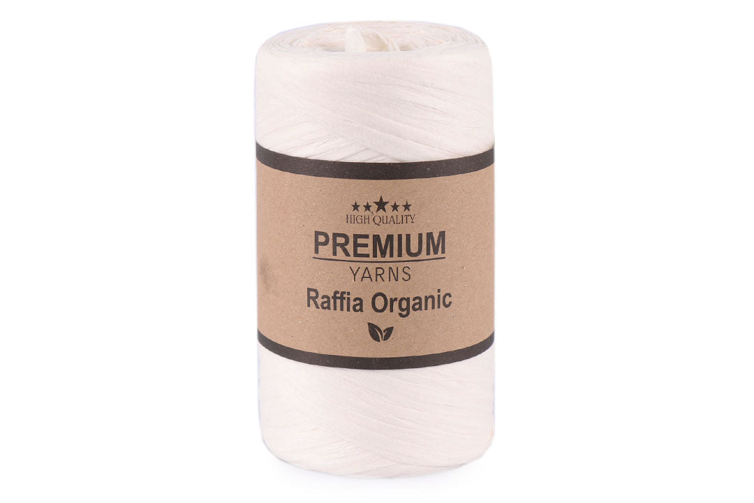 Premium Yarn Raffia Organic, 15 colors, 5.2 oz / 251 yards