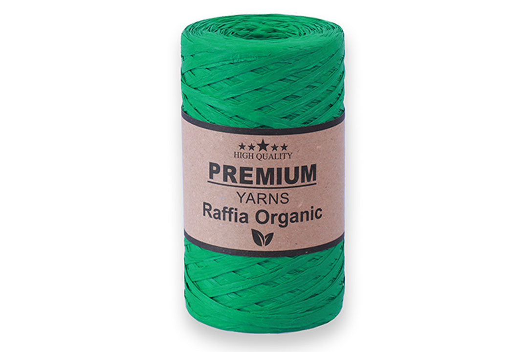 Premium Yarn Raffia Organic, 15 colors, 5.2 oz / 251 yards