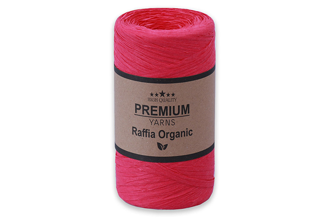 Premium Yarn Raffia Organic, 15 colors, 5.2 oz / 251 yards
