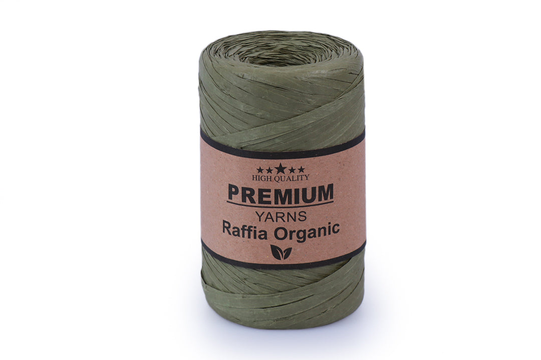 Premium Yarn Raffia Organic, 15 colors, 5.2 oz / 251 yards